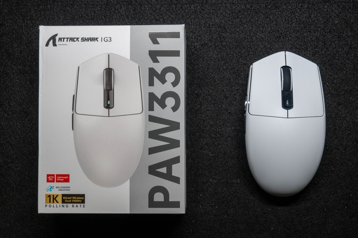 Attack Shark G3/G3 Pro Tri-mode Wireless Gaming Mouse 25000 DPI Ultra Lightweight